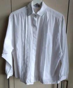 White vintage switzerland blouse, 100% cotton - Picture 1 of 7