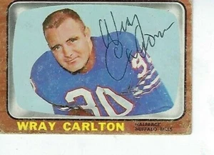Topps #21 1966 firmado por Ray Carlton - billetes de búfalo  - Imagen 1 de 1