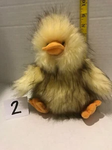 Aurora süße sitzende gelbe Ente Küken flauschige Haare Plüschtier Puppe Entlein selten - Bild 1 von 8
