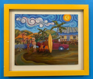 Flat Tire in Paradise - von Maui Künstler KEN LOYD - 8" x 10" Giclée-Druck gerahmt - Bild 1 von 7