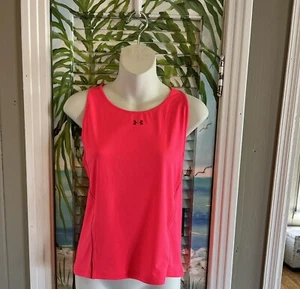 UNDER ARMOUR Exercise Shirt Fitted Heat Gear Tank Top XL Coral Color in Size XL - Picture 1 of 7