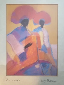 "Zululand" AFRIKANISCHER KUNSTDRUCK - Nr. 38 von Prime Arts England - TONY HUDSON GERAHMT - Bild 1 von 2