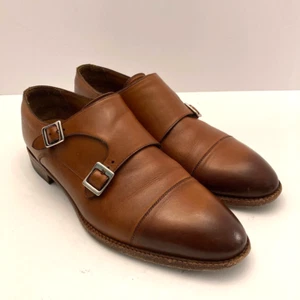 Beckett Simonon Hoyt Doppel Monkstraps hellbraun Leder Schnallen Herren 9 - Bild 1 von 14
