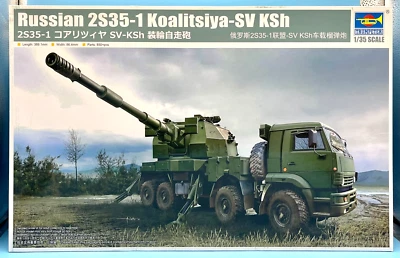 Trompetista 01085 1/35 Ruso 2S35-1 Koalitsiya-SV KSh Nuevo Kit Completo Foto 1 de 2