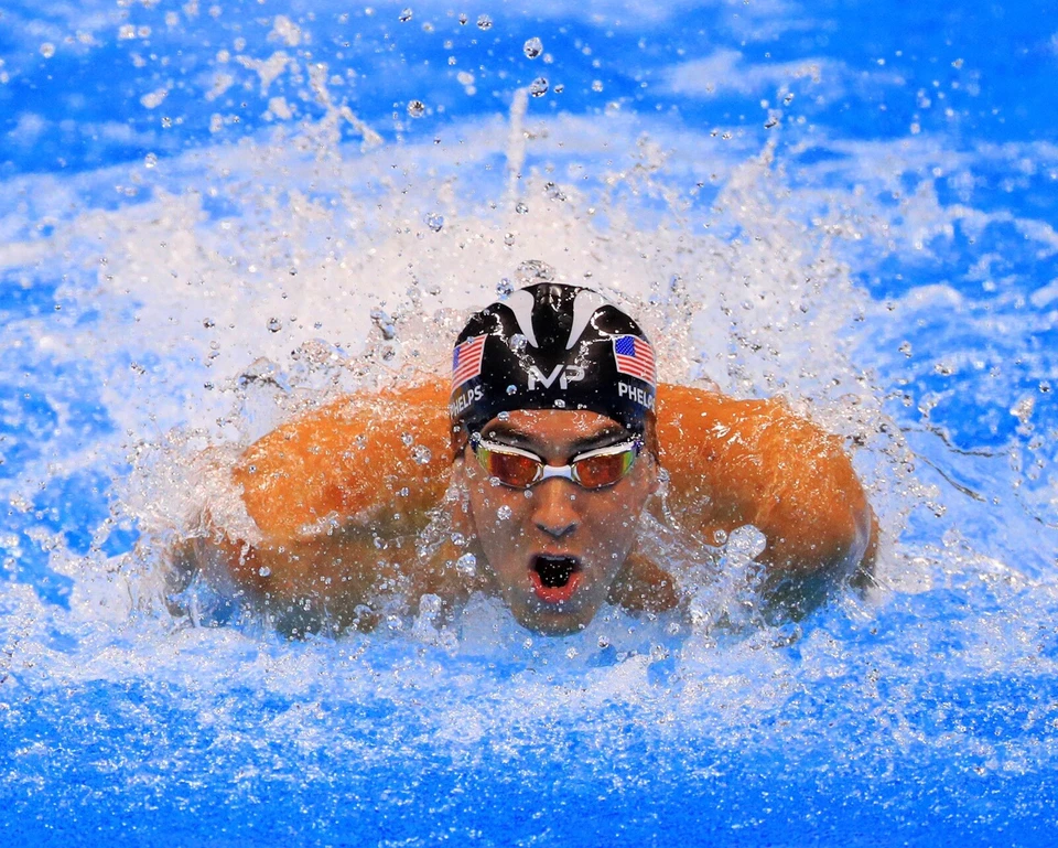 Foto 8x10 MICHAEL PHELPS Natación Campeón Mundial Medalla de Oro Río Foto 1 de 1