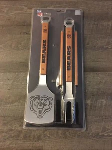 Chicago Bears 3 Piece BBQ Grill Tools Tongs Spatula Fork New - Picture 1 of 2