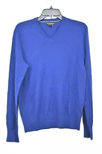 Banana Republic Mens Blue V Neck Long Sleeve Fine Merino Straight Hem Sweater S - Picture 1 of 8