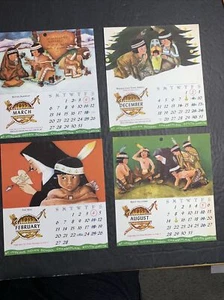 Lote de 4 páginas de calendario St Joseph Indian School Chamberlain South Dakota 1955 - Imagen 1 de 10