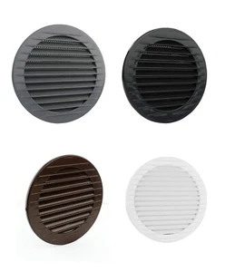 Round Air Vent Grille with Flange and Fly Screen Duct Ventilation Cover - Picture 1 of 3