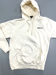 Women's SISTERS Hoodie Pullover Sweatshirt Heavyweight Ivory Long Sleeve Medium - Picture 1 of 6