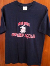 TOLEDO MUD HENS small T shirt Muddy 1980s Swamp Squad logo barbershop lettering