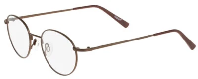 Flexon Edison 600 210 Eyeglasses Frame Men's Brown Full Rim Round Shape 47mm - Image 1 of 4