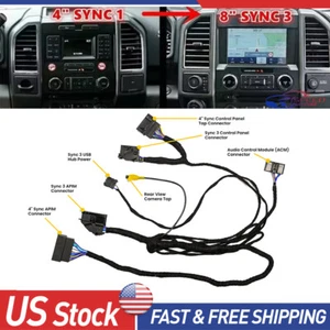 4" To 8" PNP Conversion Power Harness W/USB Wire For Ford F150 SYNC1 to SYNC 3 - Picture 1 of 14