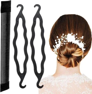 Hair Bun Maker French Twist Hairstyle Tool, Women Girls Plastic Donut Hair Crown - Picture 1 of 7