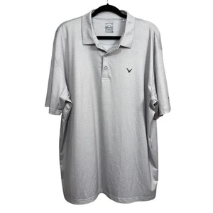 Polo da golf Callaway Opti-Dri grigia con pied de poule taglia XL - Foto 1 di 10