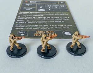 1x Soviet Conscript 26/50 Early War Axis & Allies Miniatures - Picture 1 of 3