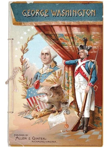 ANTIQUE ALLEN GINTER GEORGE WASHINGTON PRINT ALBUM - Picture 1 of 11