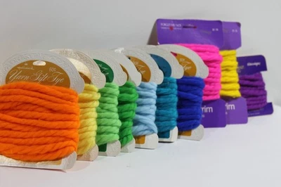 Lote de 10 lazos de pelo de hilo vintage años 70 cola de caballo regalo lazo brillos arco iris -LEER Foto 1 de 4