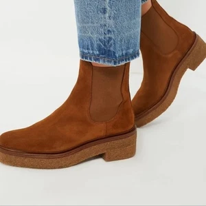 Loeffler Randall Raquel Wildleder-Chelsea-Boots mit Kreppsohle kakaofarben Damengröße 5 395 $ - Bild 1 von 17