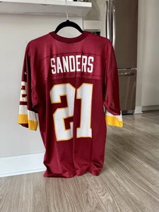 VTG Nike Washington Redskins Commanders #21 Deion Sanders Jersey Large - Picture 1 of 3