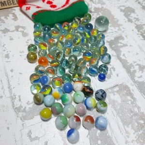84 - Canicas de Vidrio Vintage Ojo de Tigre, Parche Opaco Akro Ágata Turquesa Ojo de Gato - Imagen 1 de 15