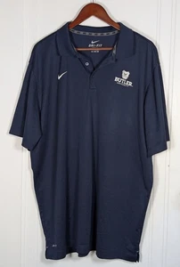 Nike Butler Bulldogs Polo Shirt Mens Size XXL 2XL Navy Blue Dri-Fit Stretch - Picture 1 of 3