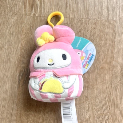 Brand New Squishmallows Pink Hello KITTY My Melody Backpack TACO CLIP Sanrio - Image 1 of 4