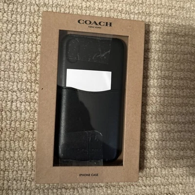 Coach New York Signature Brown Mahogany iPhone Cell Phone Case For iPhone X NWT - Image 1 of 4