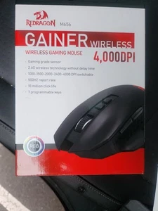Red Dragon Gainer Wireless Gaming Mouse *NIB* 4,000 DPI - Picture 1 of 6