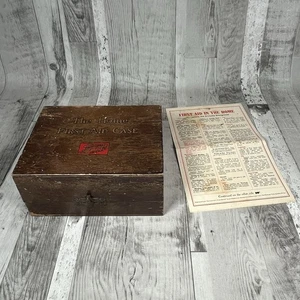 Vintage Boots The Chemist Home Erste Hilfe Koffer Reise Holz Aufbewahrungsbox Requisite - Bild 1 von 19