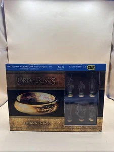 LOTR The Lord of the Rings Trilogy Extended Edition Blu-Ray 6-Figurine Set - Picture 1 of 4