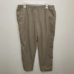 Mountain Lake Pants Women's size 14 A Beige Pull On Hiking Outdoor Elastic Waist - Picture 1 of 9
