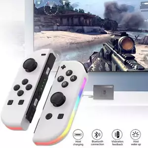 Switch Controller Left/Right Wireless Pair Gamepad Joypad With LED White - Picture 1 of 83