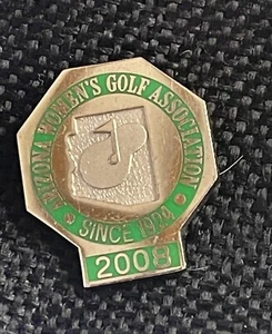 Prendedor miembro AWGA 2008 tono plateado Arizona Women's Golf Association 1924 de colección - Imagen 1 de 7