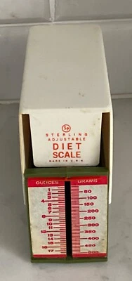 Escala de dieta ajustable vintage esterlina onzas verdes y gramos Foto 1 de 4