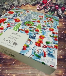 HOLIDAY HUSTLE Hallmark 1000 Piece Jigsaw Puzzle SEALED Snowman Snowmen 2024 - Picture 1 of 6