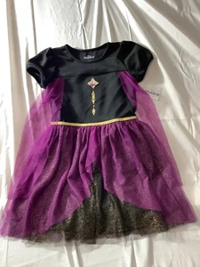 Disney Frozen II Anna Cosplay Dress Girls size Large 10-12 Purple Black NEW - Picture 1 of 8