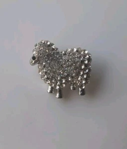 Clear Rhinestone Sheep Brooch - Picture 1 of 5