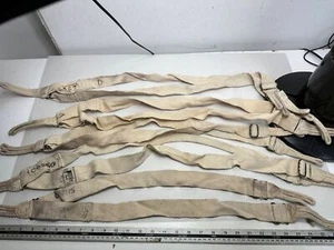 Original WW2 British Army White Economy Trousers Suspenders - Used Condition - Picture 1 of 12