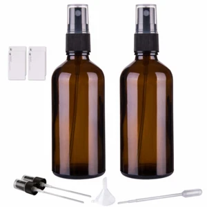 Glass Spray Bottles 4 OZ Amber Empty Spray Bottle For Essential Oils Small For - Picture 1 of 7