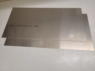 6061 алюминиевый лист, 1/8 «x 12» x 24» длиной, T6 темперамент, 2 упаковки - Изображение 1 из 3