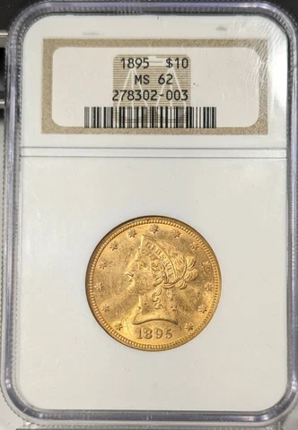 1895 P Gold Eagles Liberty Head NGC MS-62 Cover