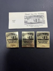 3 Streichholzschachteln Elvis Presley Geburtshaus Tupelo Stempelglanz RAR Vintage - Bild 1 von 5