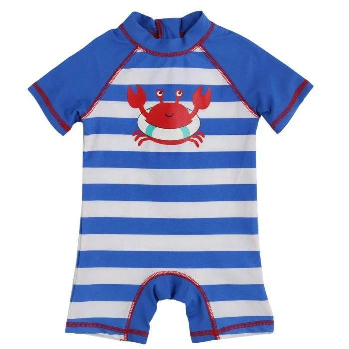 LITTLE ME Baby Boy 6-9M Cangrejo 1 pieza Traje de baño Rashguard nuevo con etiquetas Foto 1 de 1