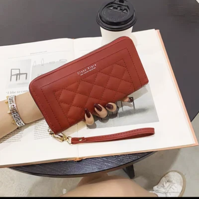 Moda Mujeres Cuero Bolso sin asas Cartera Larga Cartera Tarjeta Teléfono Soporte Bolso Estuche Foto 1 de 4