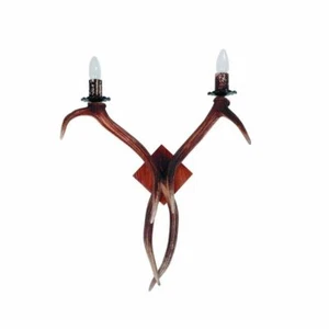 Appliques, Real Deer Horn Wall Lamp. 2xE14 50x60cm 153402 - Picture 1 of 1