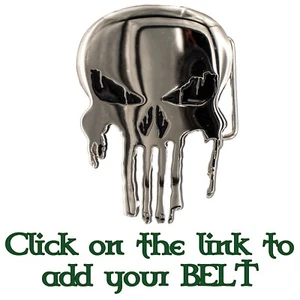 Punisher Metall Gürtelschnalle Biker UK Krieger Dämon - Bild 1 von 2