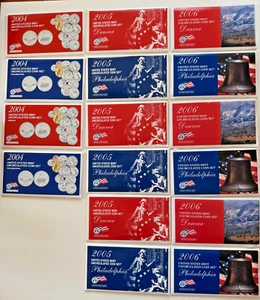 US Mint Uncirculated Coin Sets (16 Sets), D & P, 2004-2006 - Picture 1 of 11