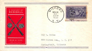 855 3c Baseball Centennial Planty #36, Fidelity cachet  [58413] - Picture 1 of 1