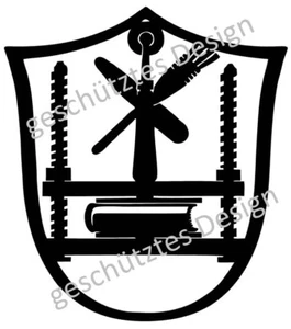 Rilegatrice segno corporazione stemma 40cm-100cm in acciaio 3mm albero di maggio logo decorazione - Foto 1 di 3